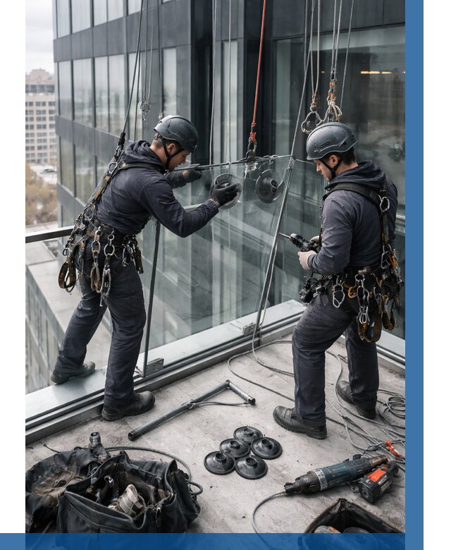 Монтаж стеклянных ограждений в Учалах от 2542 р. | ВЫСОТНИК-Члы