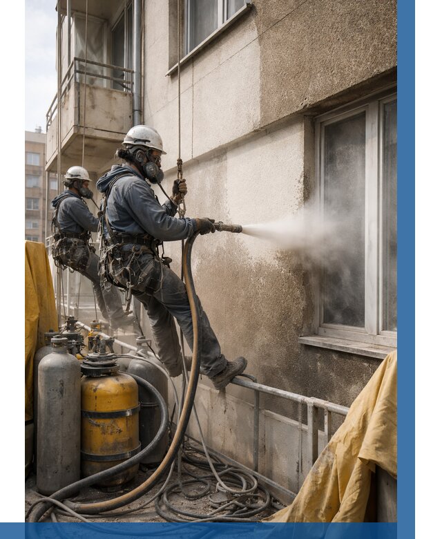 Пескоструйная очистка фасада в Учалах от 661 р. | ВЫСОТНИК-Члы