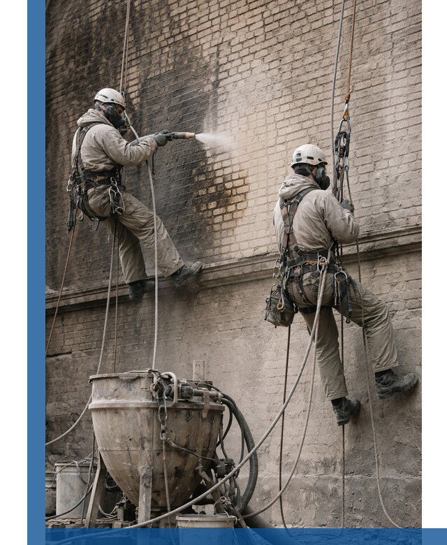 Пескоструйная очистка фасадов в Учалах профессионально