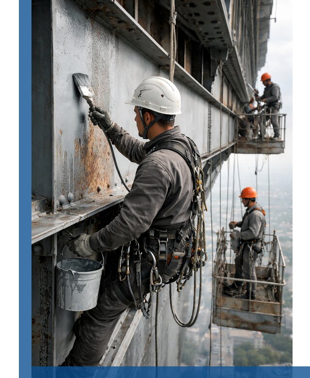 Покраска металлоконструкций на высоте в Учалах профессионально