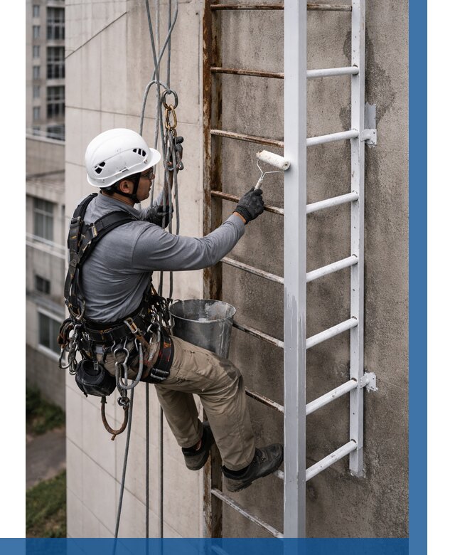 Покраска пожарных лестниц в Учалах от 4575 р. | ВЫСОТНИК-Члы