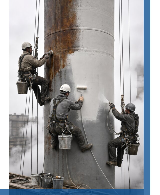 Покраска дымовых труб в Учалах от 8642 р. | ВЫСОТНИК-Члы