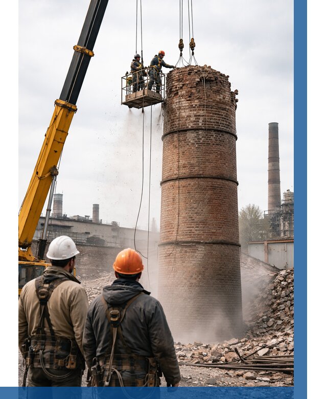 Демонтаж дымовой трубы в Учалах от 91503 р. | ВЫСОТНИК-Члы, смета