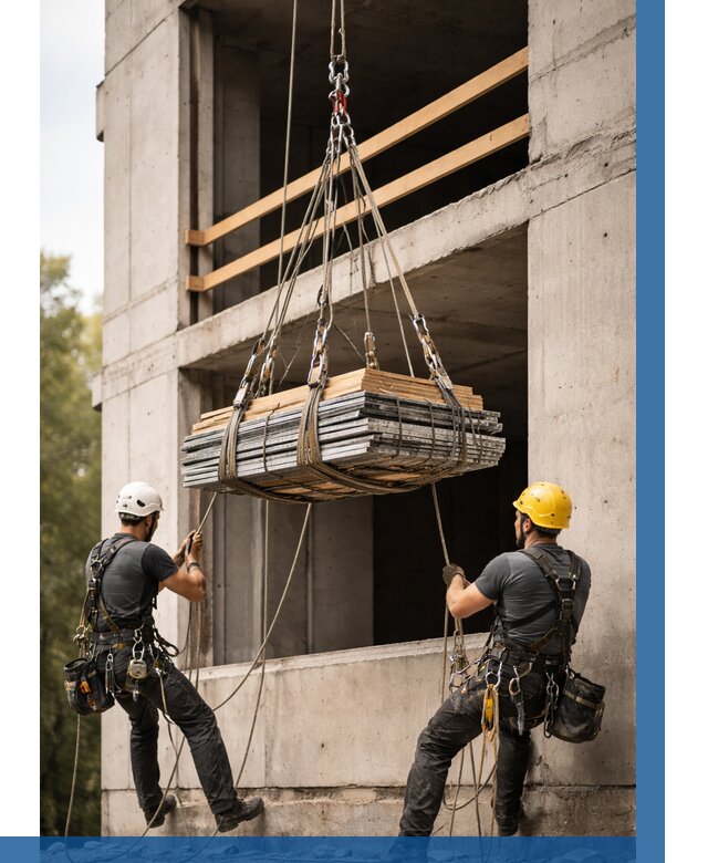 Подъем материала на этаж веревками в Учалах от 1525 р. | ВЫСОТНИК-Члы