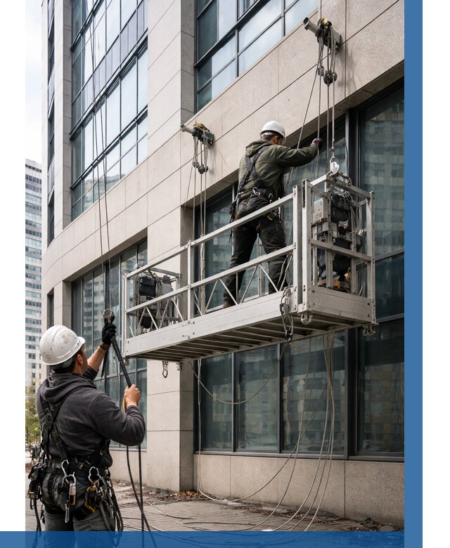 Монтаж и подъем фасадной люльки в Учалах от 12200 р. | ВЫСОТНИК-Члы
