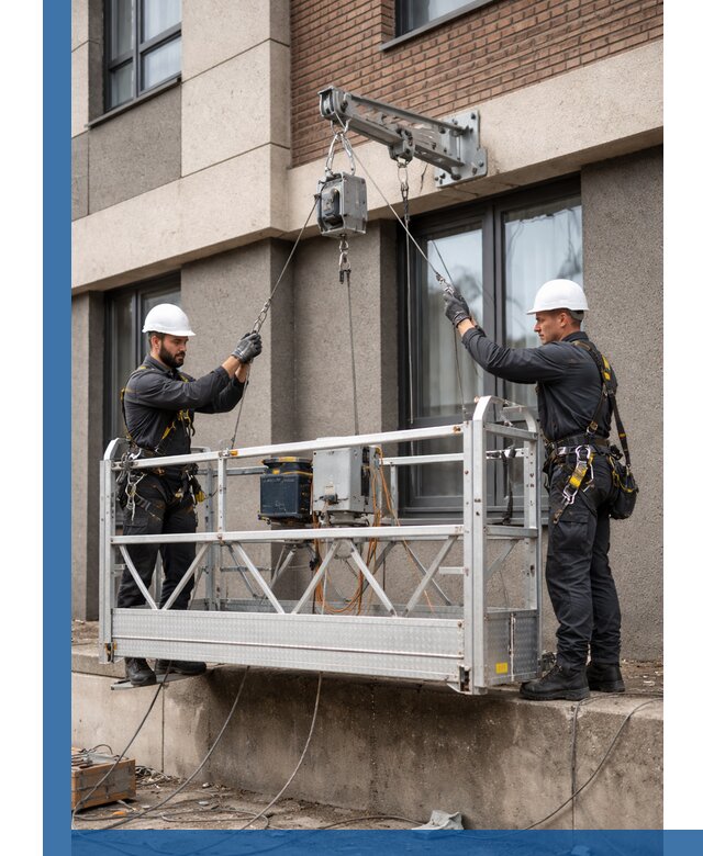 Монтаж и подъем фасадной люльки в Учалах с гарантией безопасности