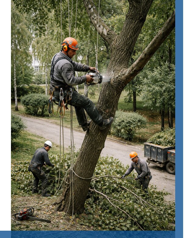 Кронирование деревьев в Учалах от 6609 р. | ВЫСОТНИК-Члы