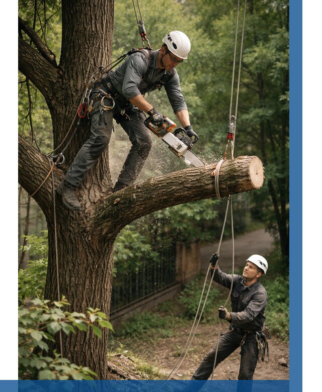 Спил деревьев альпинистами в Учалах от 8134 р. | ВЫСОТНИК-Члы