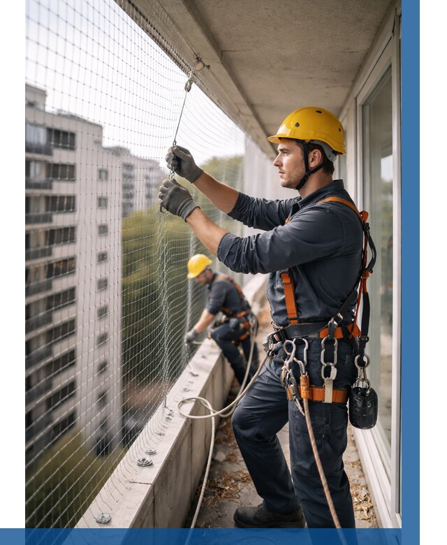 Монтаж сетки от птиц в Учалах от 4575 р. | ВЫСОТНИК-Члы